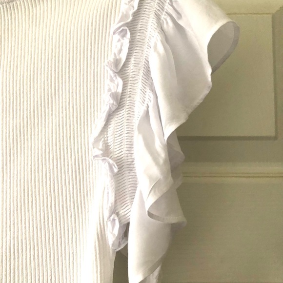 ZARA, Ribbed White Top - Picture 5 of 5